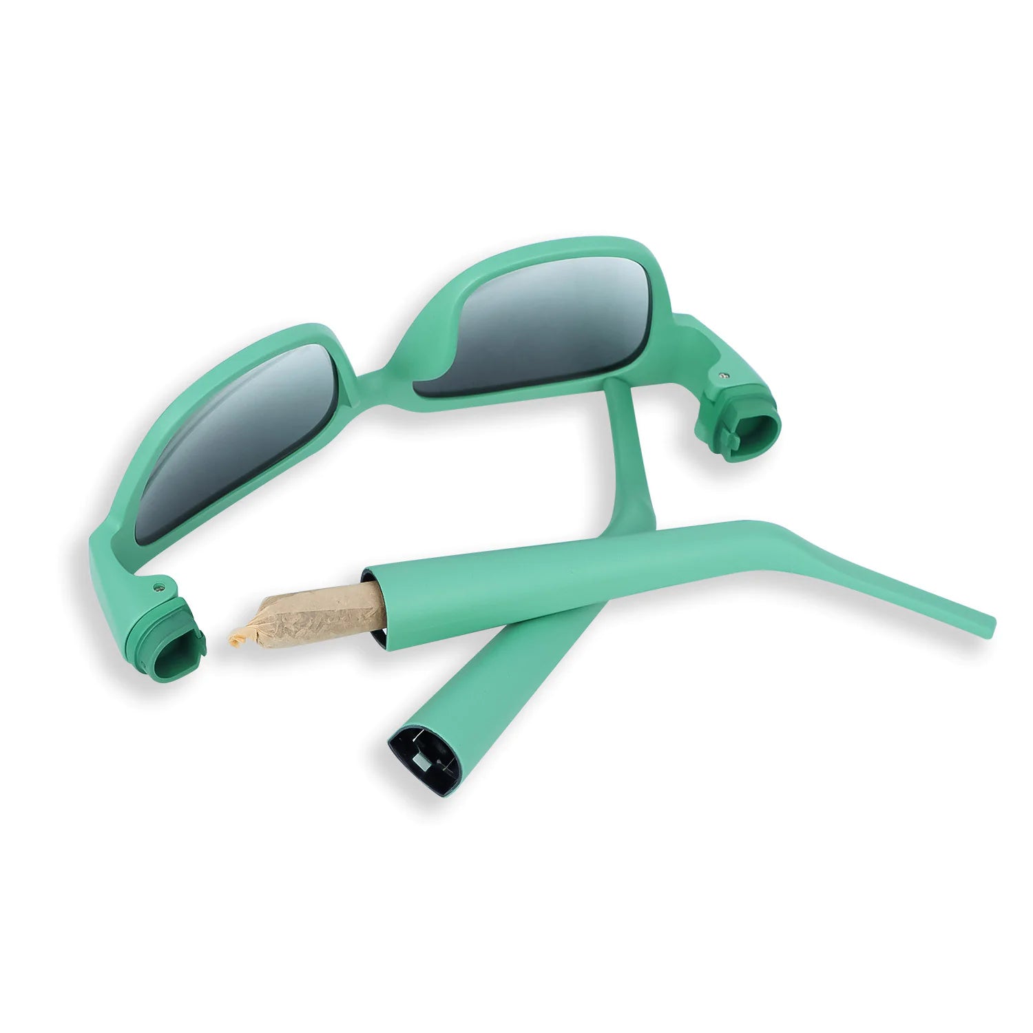 Sunglasses with Hidden Horn Tube Storage by Anti Spier