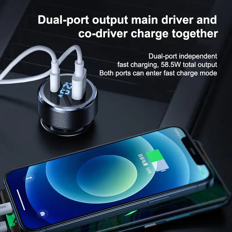 Metal Alloy Car Charger by Anti Spier