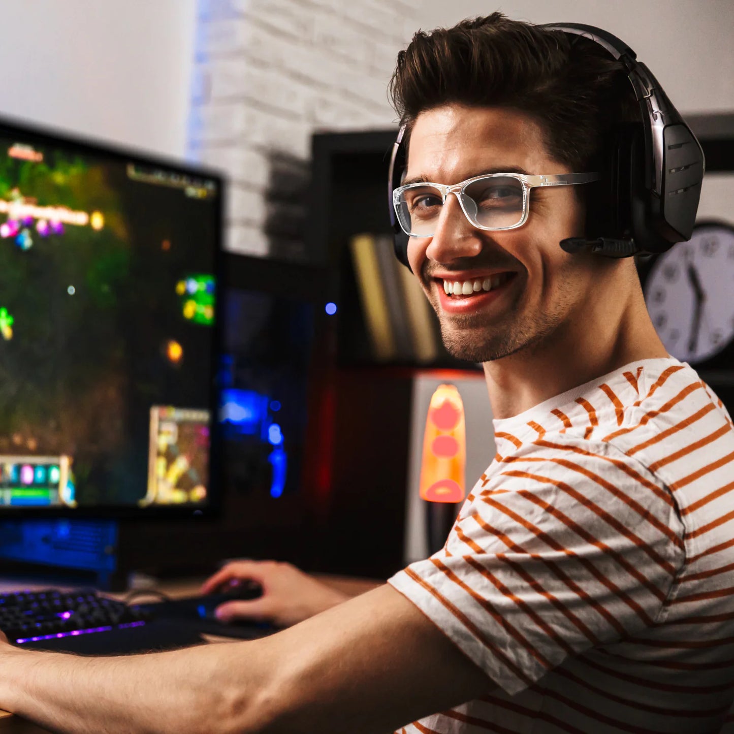 Stylish Blue Light Computer Blocking Glasses for Men and Women - Ease Digital Eye Strain, Dry Eyes, Headaches and Blurry Vision - Instantly Blocks by Anti Spier