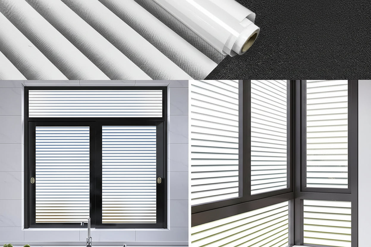 Frosted Glass Privacy Window Film for Offices - Static Cling Light Control by Anti Spier