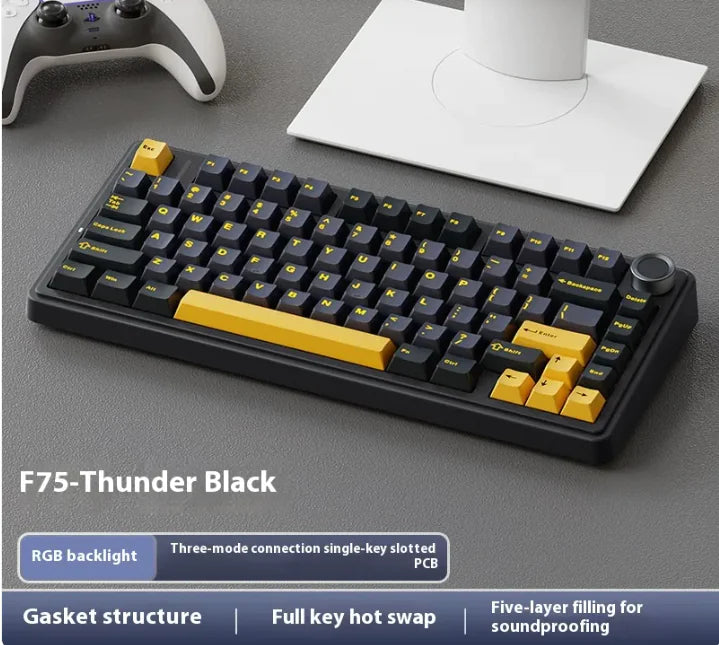 Wireless Three-Mode Bluetooth Mechanical Keyboard by Anti Spier