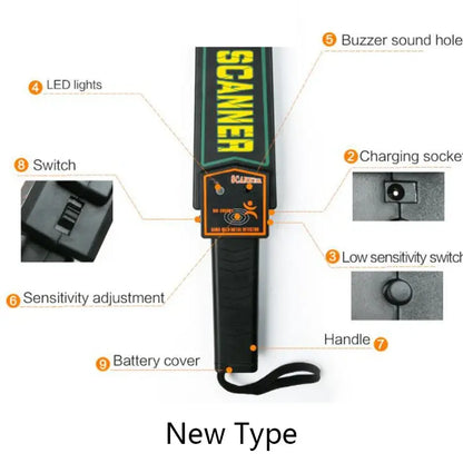 Portable Metal Detector Security Electronic Body Measurement Tool by Anti Spier