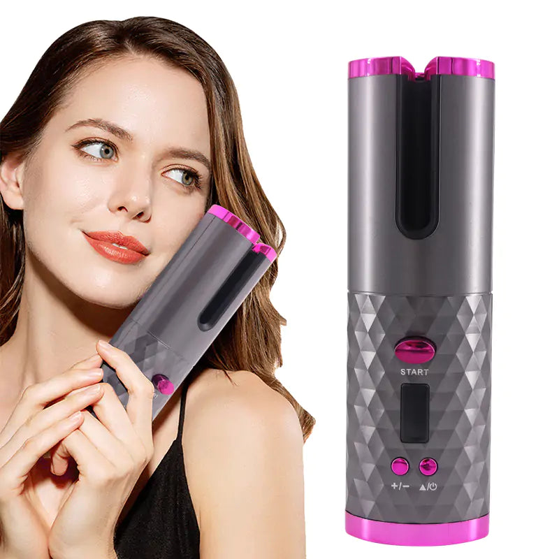 Cordless Auto Rotating Ceramic Hair Curler by Anti Spier