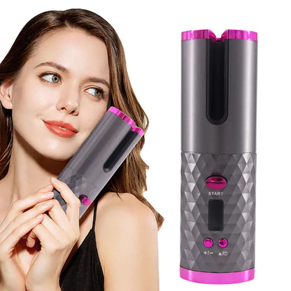 Cordless Auto Rotating Ceramic Hair Curler by Anti Spier