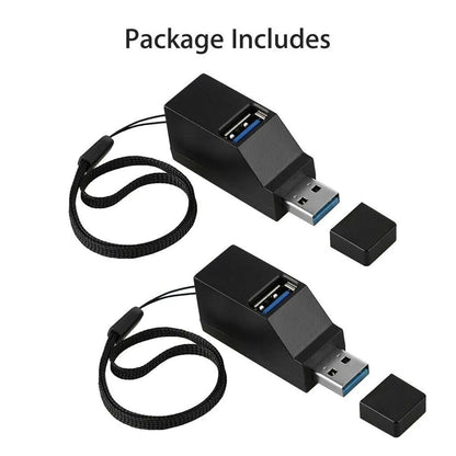 2 Pcs 3 Port USB 3.0 Hub Portable High Speed Splitter Box For PC Notebook Laptop by Anti Spier