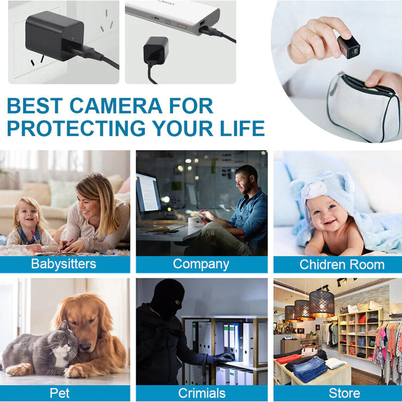 Mini Hidden Camera Home Security Nanny Cam Full HD 1080P DVR Night Vision No Audio by Anti Spier