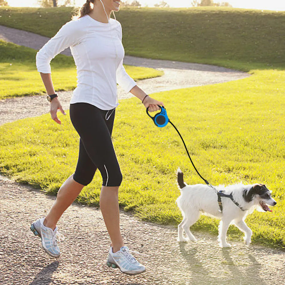16.5FT Automatic Retractable Dog Leash Pet Collar Automatic Walking Lead Free US by Anti Spier