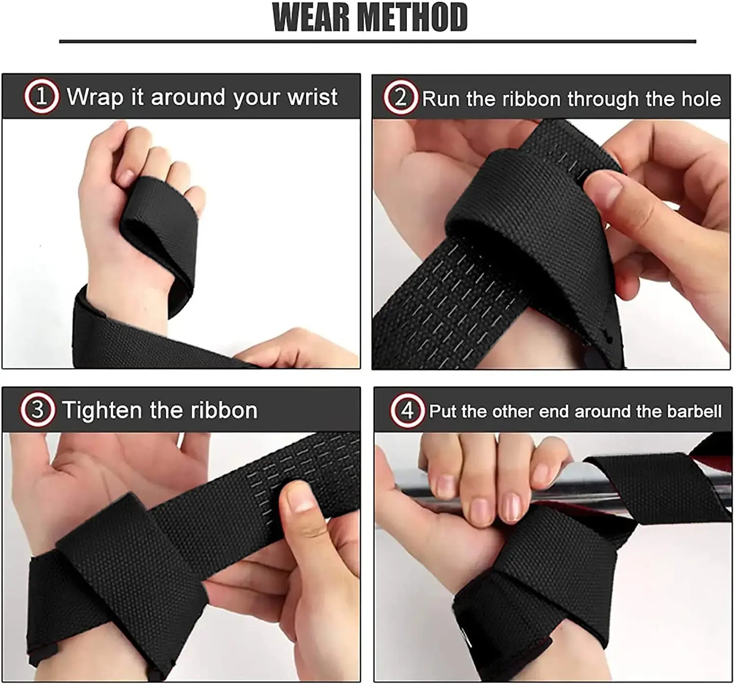 Anti-Slip Silicone Weightlifting Wrist Straps by Anti Spier