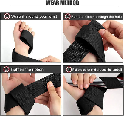 Anti-Slip Silicone Weightlifting Wrist Straps by Anti Spier