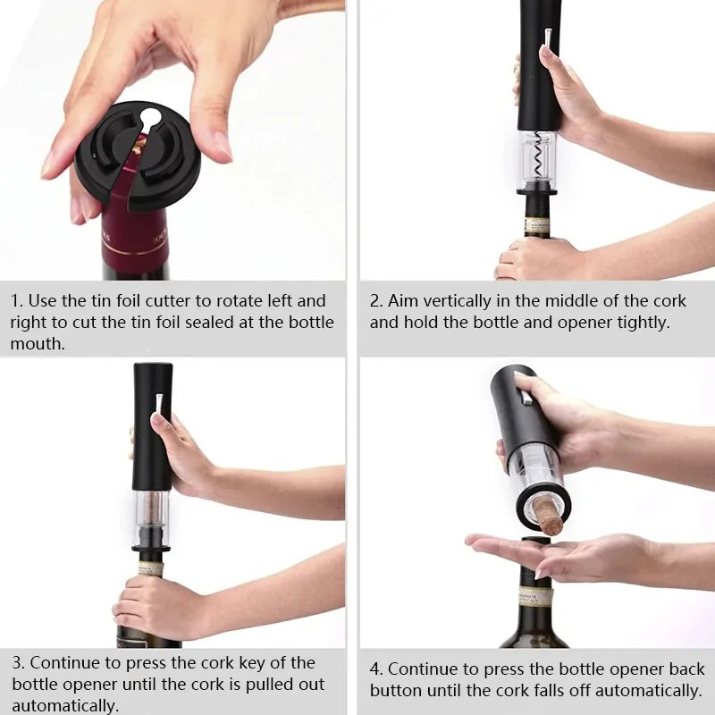 Electric Wine Opener Foil Cutter Jar Opener Kitchen Gadget by Anti Spier