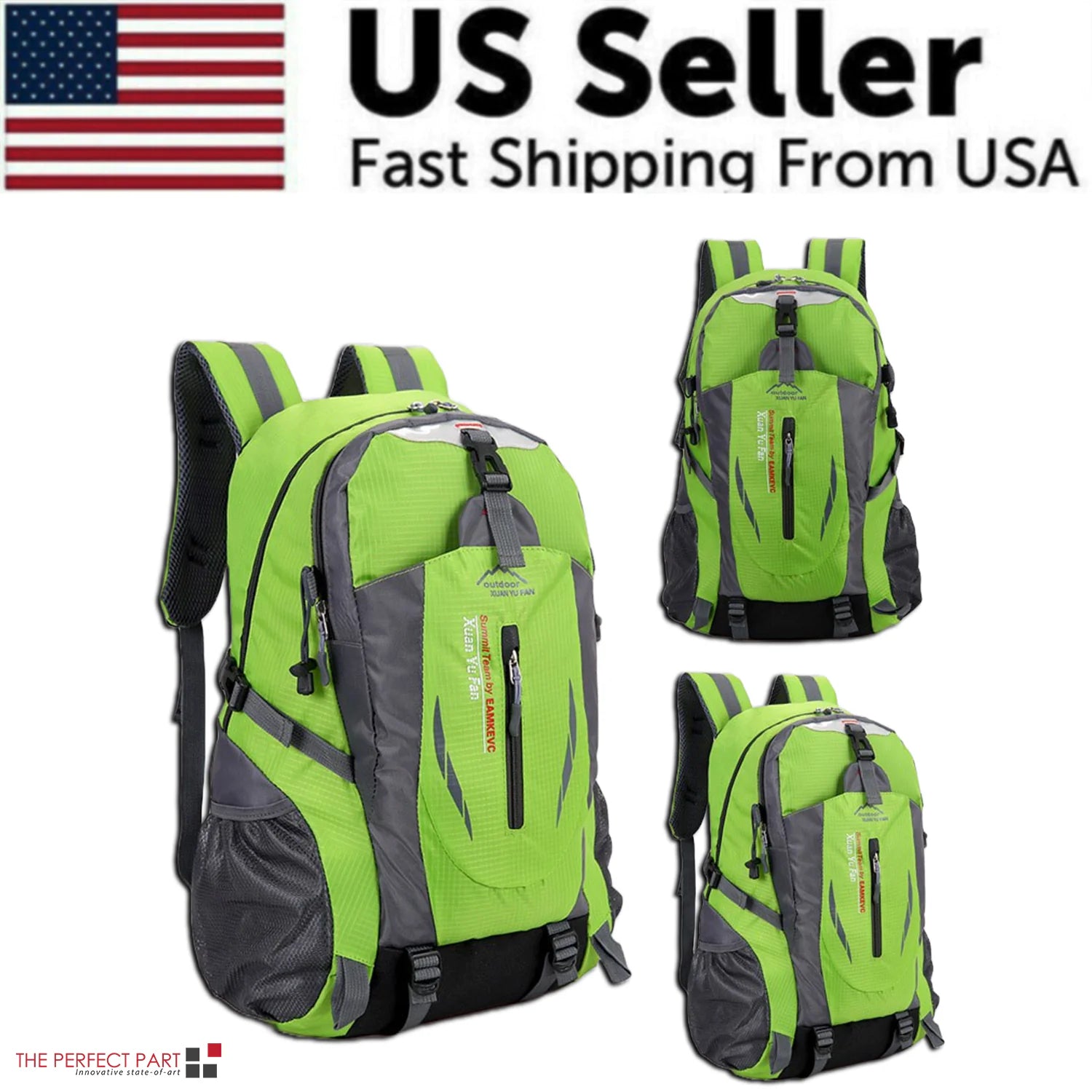40L Men Women Travel Backpack Rucksack Camping Laptop Hiking School Book Bag USA by Anti Spier
