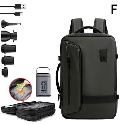 Multi-Functional Expandable Backpack with Vacuum Storage by Anti Spier