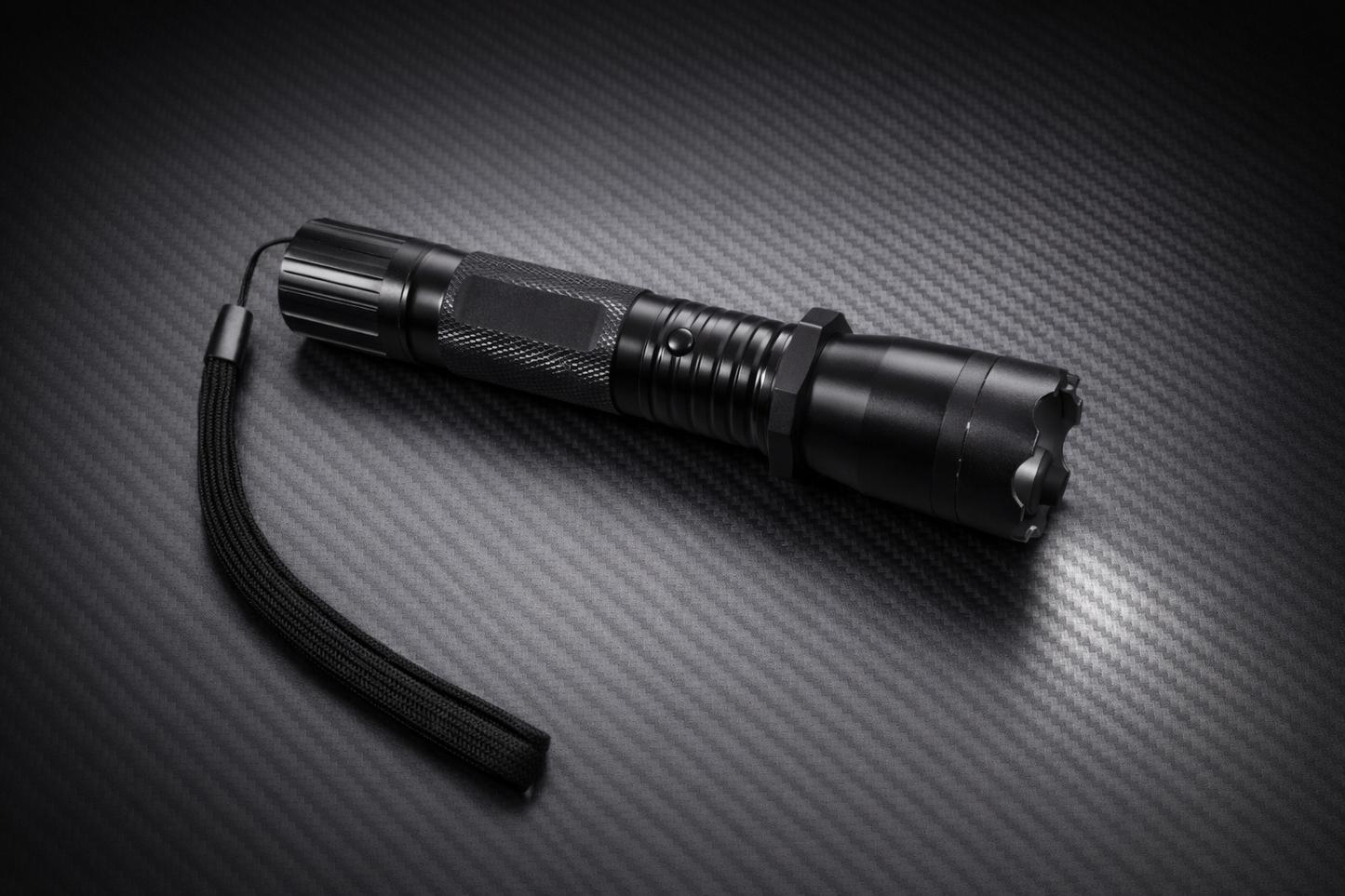 Black Flashlight Stun Shock Rechargeable Super Bright LED with Holster by Anti Spier