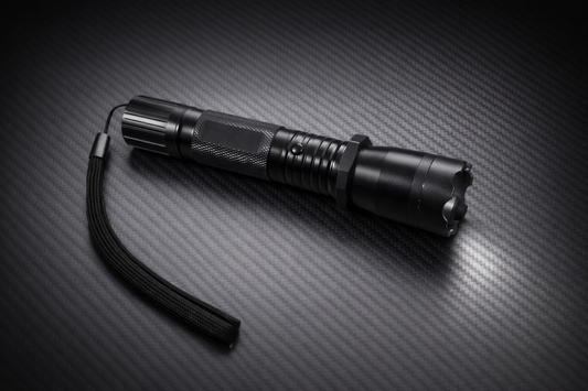 Black Flashlight Stun Shock Rechargeable Super Bright LED with Holster by Anti Spier
