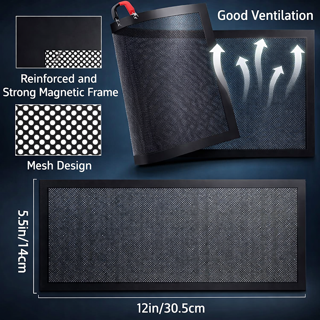 6pcs Magnetic Vent Covers 5.5x12" - Ideal for Heating & Cooling Systems and Air Purifiers by Anti Spier