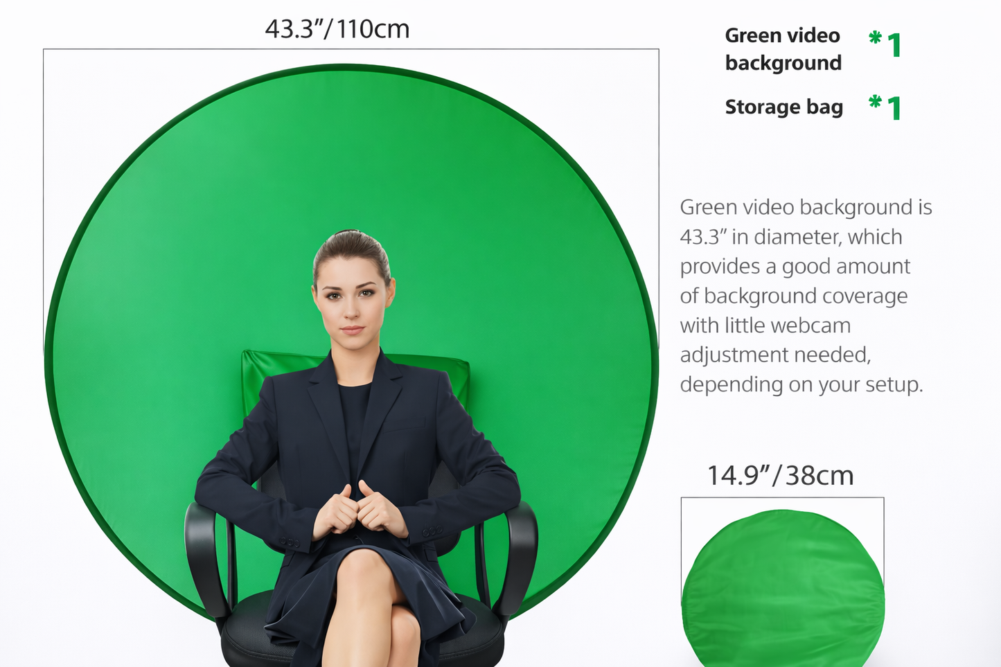 Folding studio live broadcast room props background frame green screen, suitable for photography, e-sports games, speeches, company meetings, home office and other scenes by Anti Spier