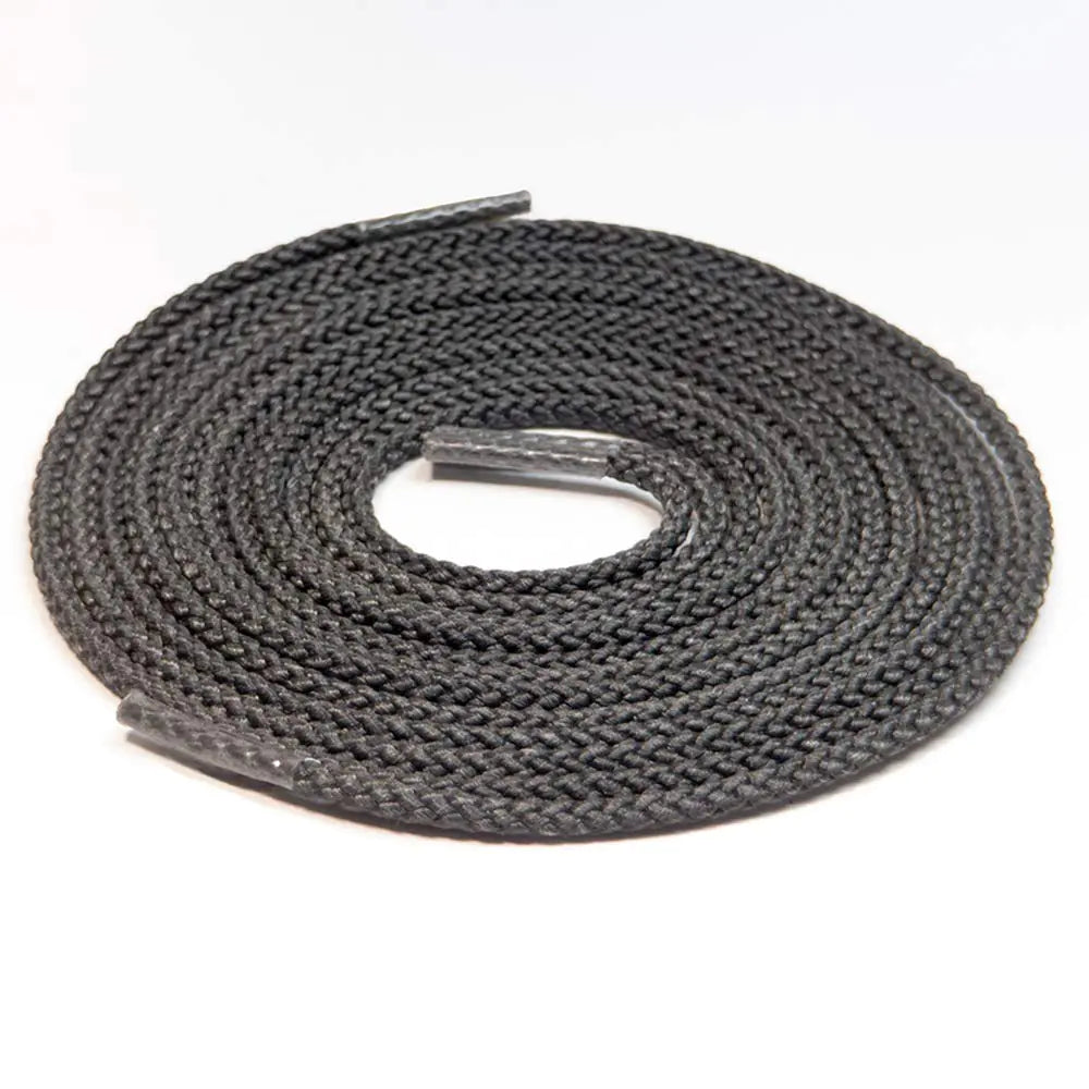 IRONLACE Unbreakable Round Bootlaces - Indestructible, Waterproof & Fire Resistant Boot & Shoe Laces 96-Inch Black by Anti Spier