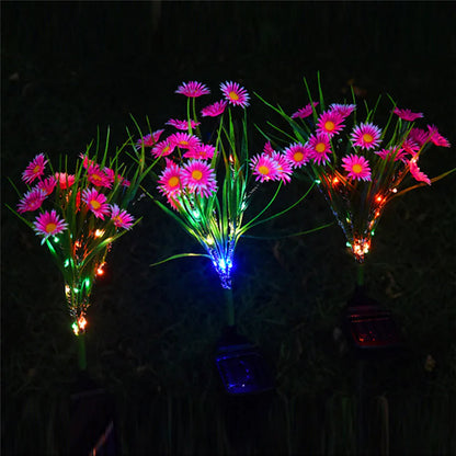 Solar Garden Lights LED Flower Stake Lamp Outdoor Yard Waterproof Patio Decor by Anti Spier