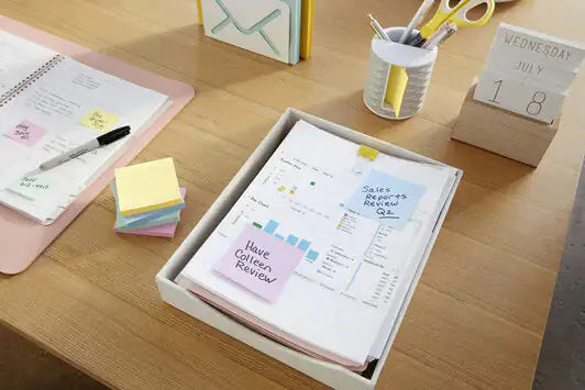 100 Ct. 3x3 Pastel Stick On Notes (4/Pack) – Sticky Notes by Anti Spier