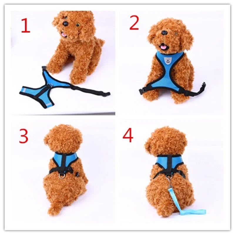 Cat Dog Pet Harness Adjustable Control Vest Dogs Reflective S M L XL Leash by Anti Spier