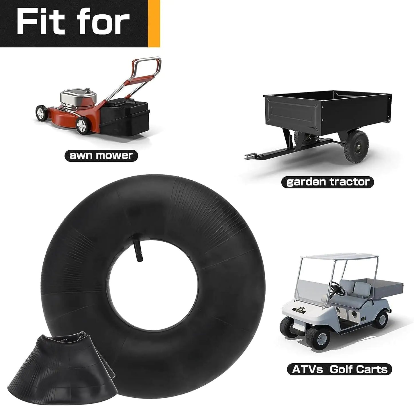 2PCS 15x6.00-6 Lawn Mower Tire Inner Tubes 15X6-6, 15X6x6, 15/6x6 TR13 Valve ATV by Anti Spier