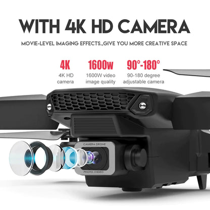 2023 New RC Drone With 4K HD Dual Camera WiFi FPV Foldable Quadcopter +4 Battery by Anti Spier