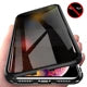 Magnetic Tempered Glass Privacy Metal Case iphone by Anti Spier