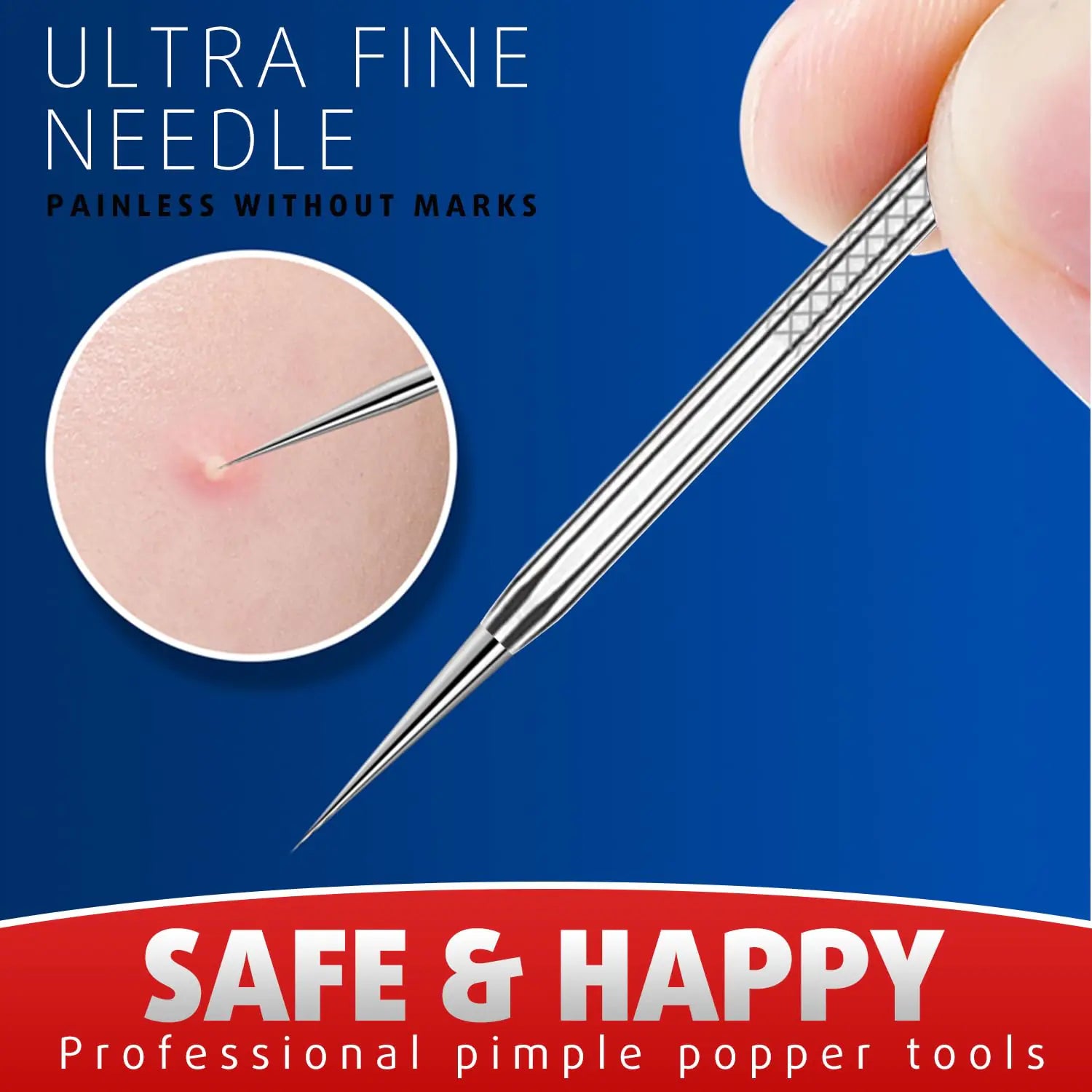 Cbiumpro Blackhead Remover Tools, Pimple Popper Tool Kit, Blackhead Extractor Tool, Zit Popper Tool, Professional Pimple Extractor Tool for Blackhead, Acne, Whitehead, Comedone on Nose - with Case Pimple Popper Tools 6 Pack - Cool Black by Anti Spier
