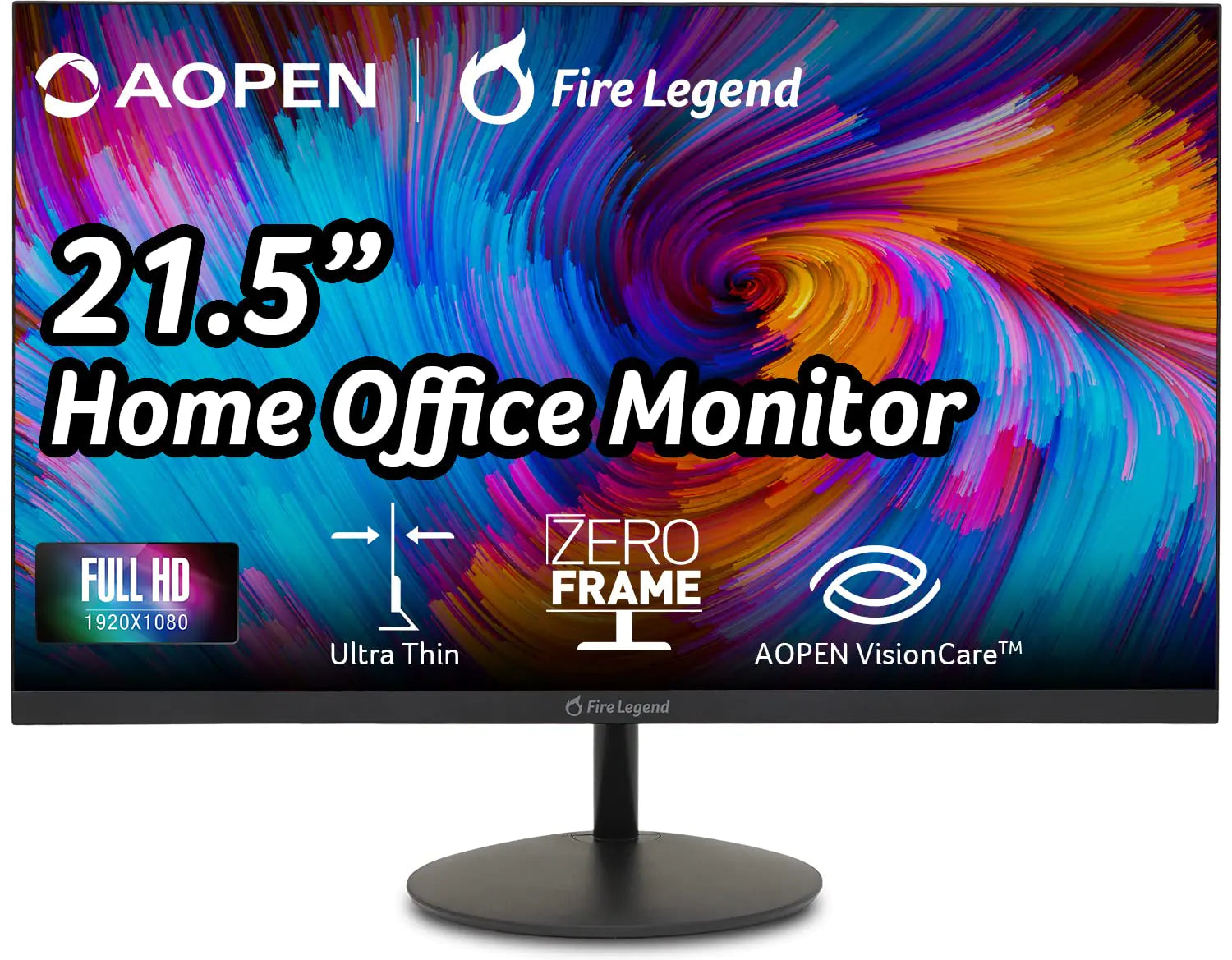 AOPEN 22SA2Q Hbi 21.5" Full HD (1920 x 1080) Zero-Frame Gaming Office Monitor | AMD FreeSync Technology | Ultra-Thin Stylish Design | Up to 100Hz | 1ms (TVR) | Low Blue Light | Tilt | HDMI & VGA Ports by Anti Spier