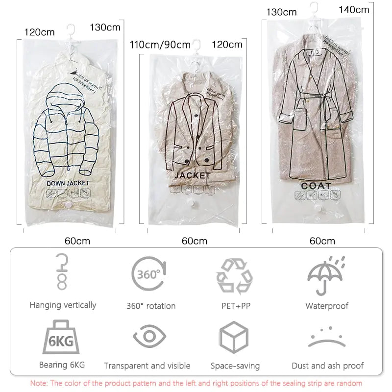 Closet Hanging Organizer Vacuum Bag by Anti Spier