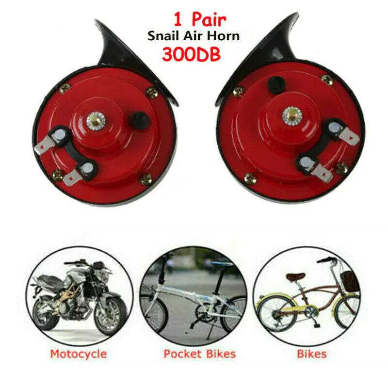 2PC 12V 300DB Super Loud Train Air Horn Waterproof Motorcycle Car Truck SUV Boat by Anti Spier