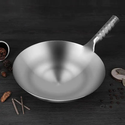 Induction Cooker Round Bottom Stainless Steel Wok by Anti Spier