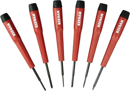 6 Piece Precision Screwdriver Tool Set Eyeglass Repair Computer Kit Magnetic Bit by Anti Spier