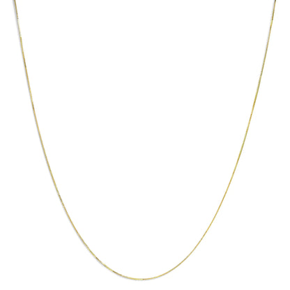 Unisex Solid 14K Gold 0.75mm Classic Box Chain Necklace by Anti Spier