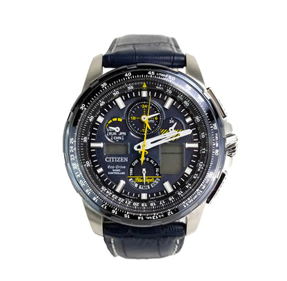 Citizen Blue Angels Skyhawk AT Crocodile Print Strap Watch by Anti Spier