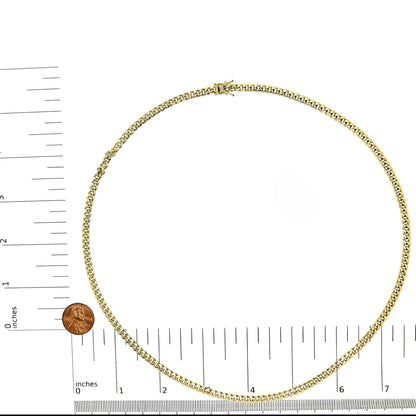Semi-Solid 14K Yellow Gold 4.5mm Miami Cuban Chain Necklace - Unisex Chain by Anti Spier