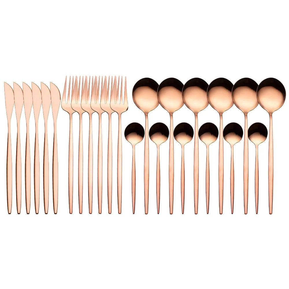 24 Pieces Luxury Cutlery Set by Anti Spier