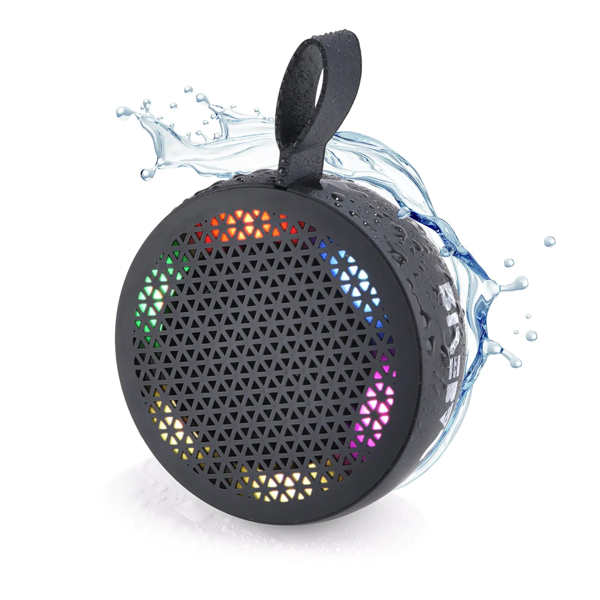 RISEBASS Water Resistant Bluetooth Shower Speaker, Handsfree Portable Speakerphone Control Buttons with LED Light, True Wireless Stereo for Bathroom, Kitchen, Hiking, Kayak, Beach, Gifts by Anti Spier
