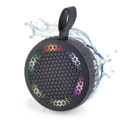RISEBASS Water Resistant Bluetooth Shower Speaker, Handsfree Portable Speakerphone Control Buttons with LED Light, True Wireless Stereo for Bathroom, Kitchen, Hiking, Kayak, Beach, Gifts by Anti Spier