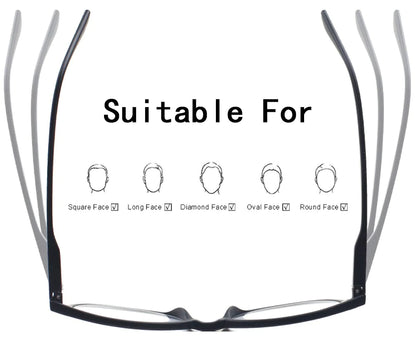 4 Pack Reading Glasses Readers Men Women Square Frame Spring Hinge Unisex Pairs by Anti Spier