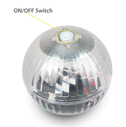 Outdoor Solar LED Floating Light Garden Pond Pool Lamp Rotating RGB Color Change by Anti Spier