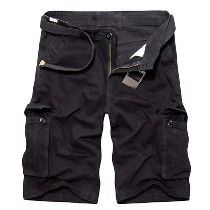 Plus Size Men's Multi Pocket Cargo Shorts by Anti Spier