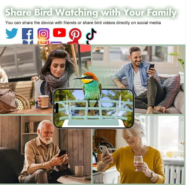 Solar-Powered Waterproof Bird Feeder with Camera by Anti Spier