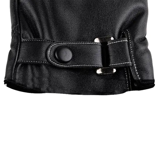 Autumn Warmth Stylish Vegan Leather Touch Smart Gloves by Anti Spier