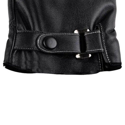 Autumn Warmth Stylish Vegan Leather Touch Smart Gloves by Anti Spier