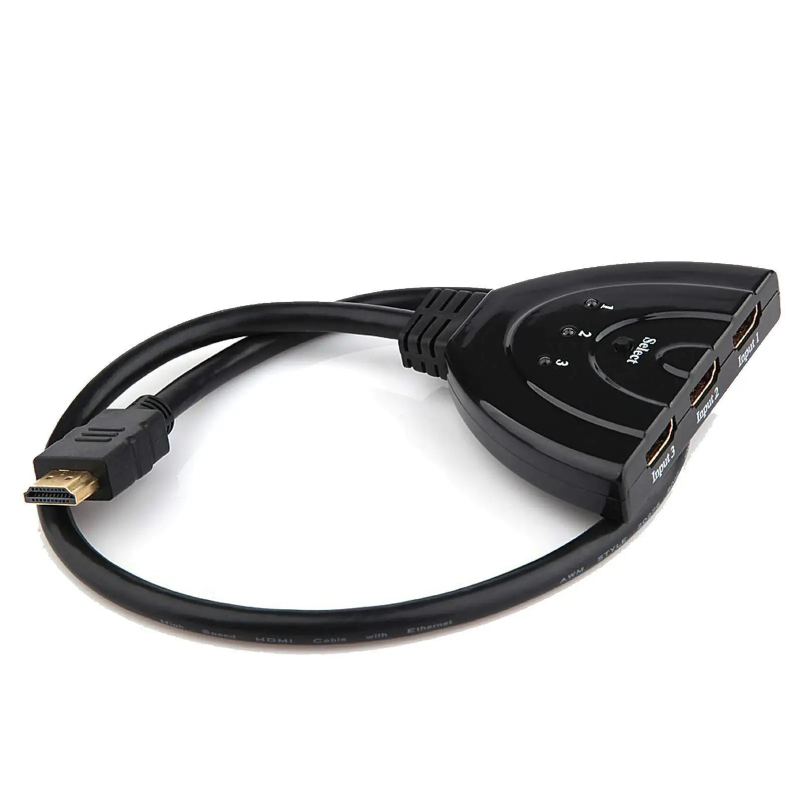 3 Port HDMI Splitter Cable 1080/4K Switch Switcher HUB Adapter for HDTV PS4 Xbox by Anti Spier