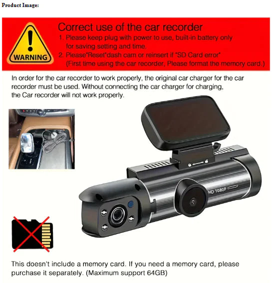 360° Dual Lens Car Dash Cam by Anti Spier
