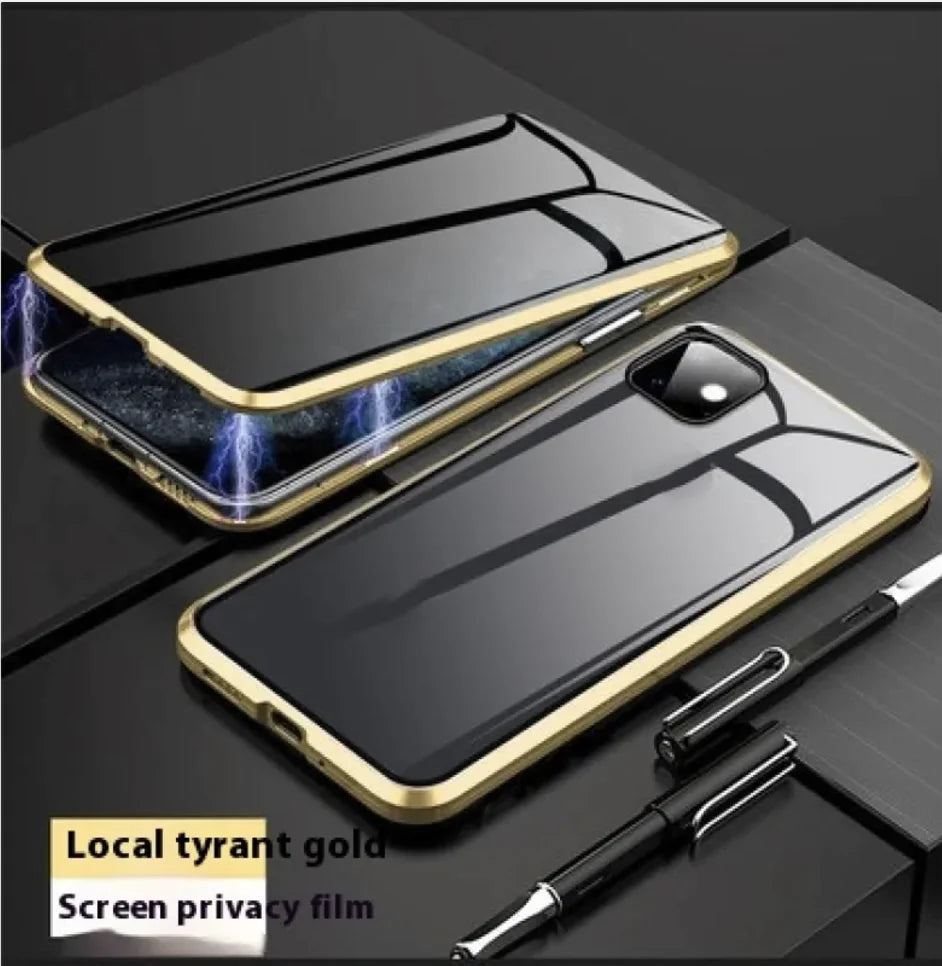 Magnetic Privacy Glass Case for iPhone - Anti-Peep Screen Protector with 9H Hardness by Anti Spier