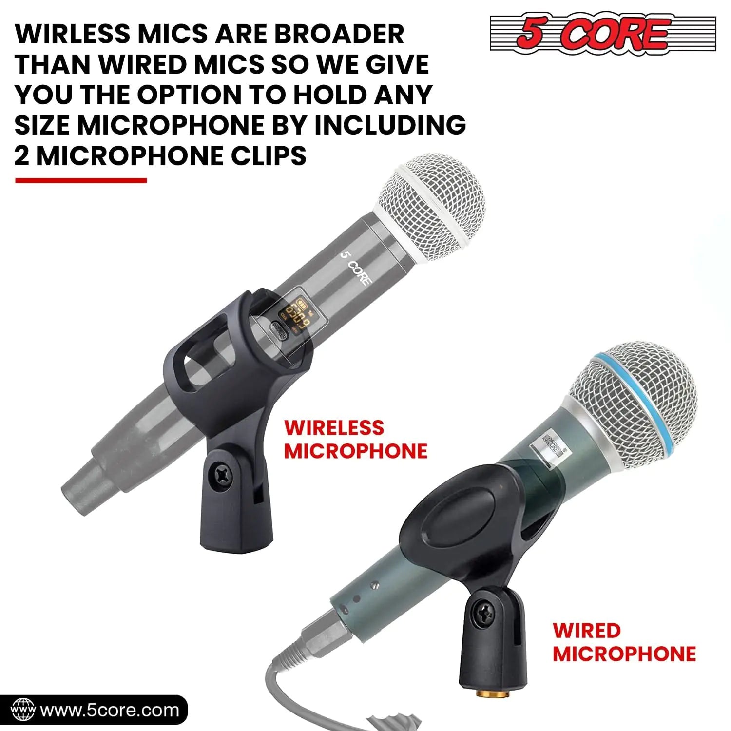 5Core Round Base Desktop Mic Stand Universal Desk Microphone Holder Table Top Stands BLACK by Anti Spier
