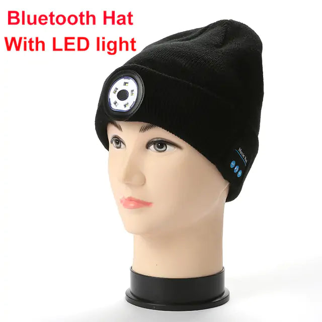 LED Hat With Stereo Headset by Anti Spier